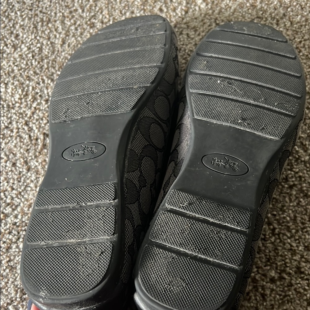 Coach Women's Black Signature Loafers - Picture 9 of 11